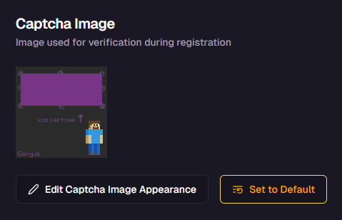 Captcha image panel
