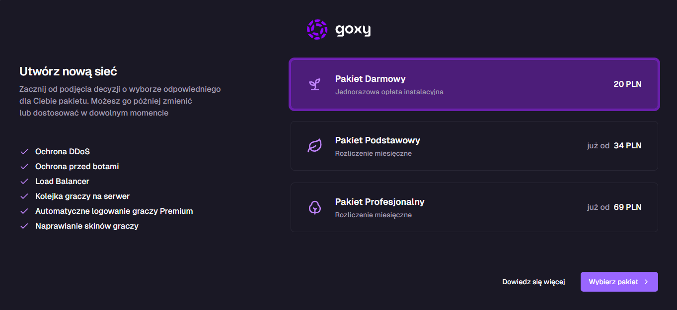 Tworzenie nowej sieci 1